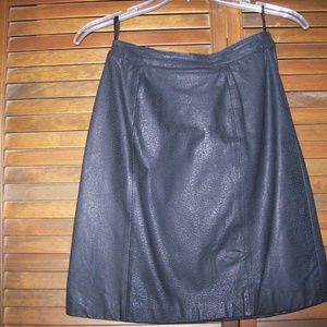 Black leather skirt